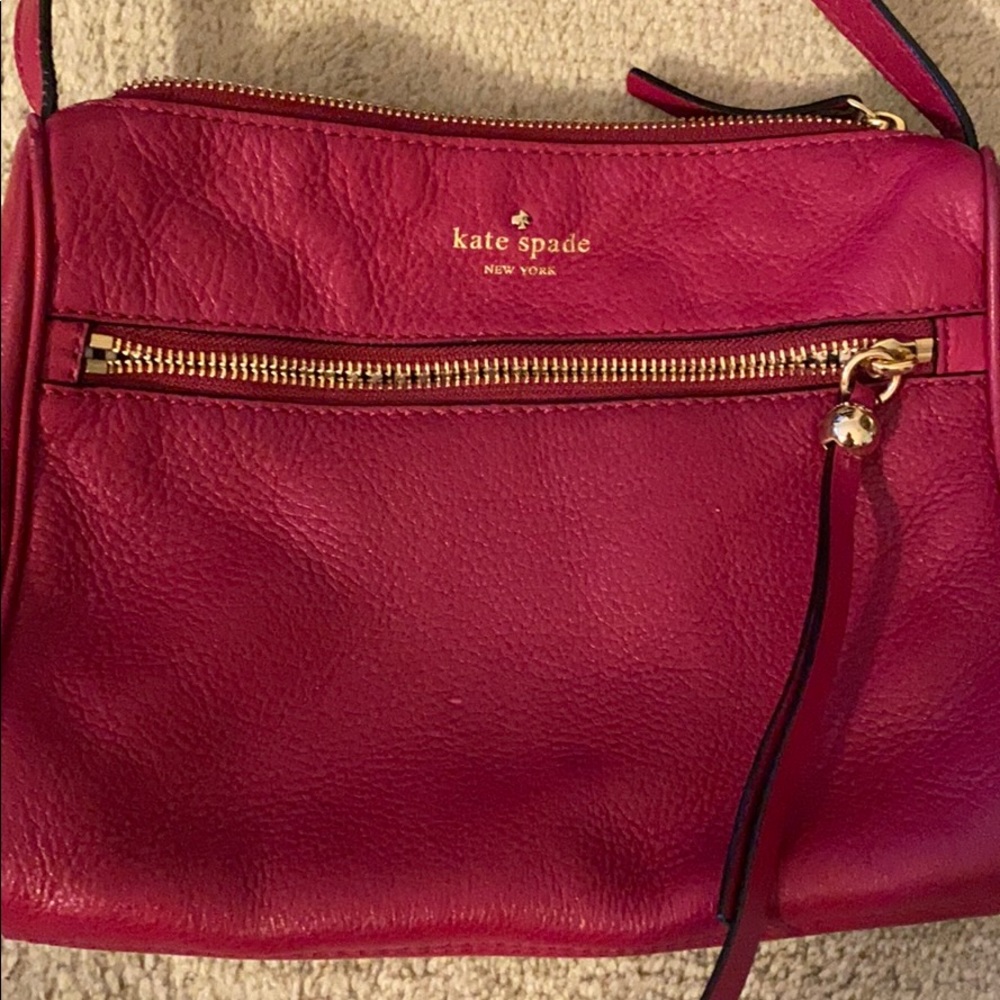 Kate Spade Maroon / Dark Pink Handbag